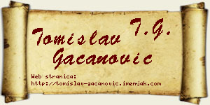 Tomislav Gačanović vizit kartica